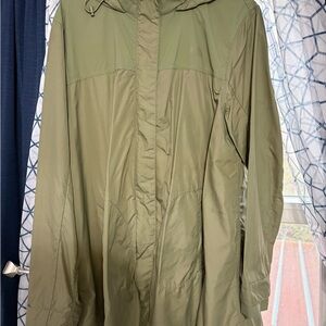 The North Face Olive Green Hooded Trench Coat